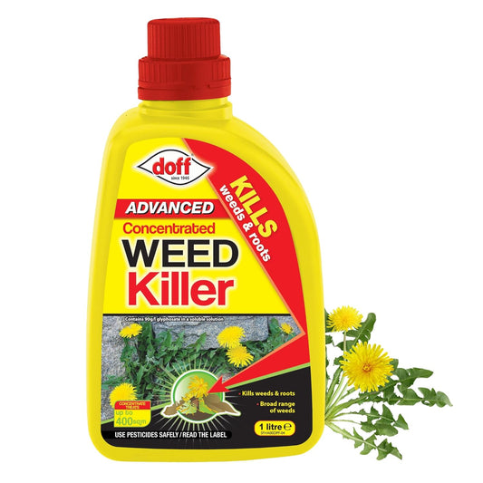Doff Advanced Concentrated Weedkiller | Kills Deep Rooted Weeds | 1 Litre