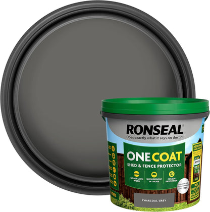 Ronseal One Coat Shed and Fence Protector Charcoal Grey 5 litres