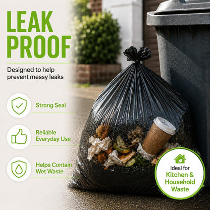 EcoBag Extra Strong | Heavy Duty Refuse Sacks |  100L Capacity | 33 Microns | 20 Pack Roll