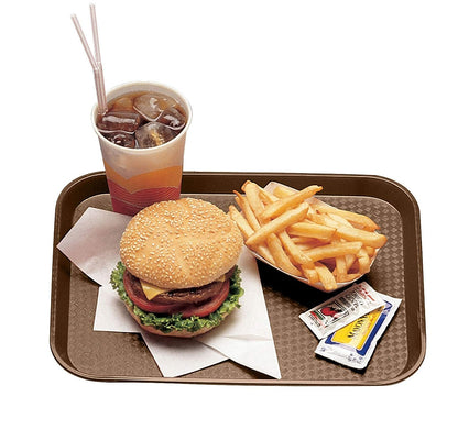 Fixtures Brown Plastic Fast Food Serving Tray {34cm x 26cm}