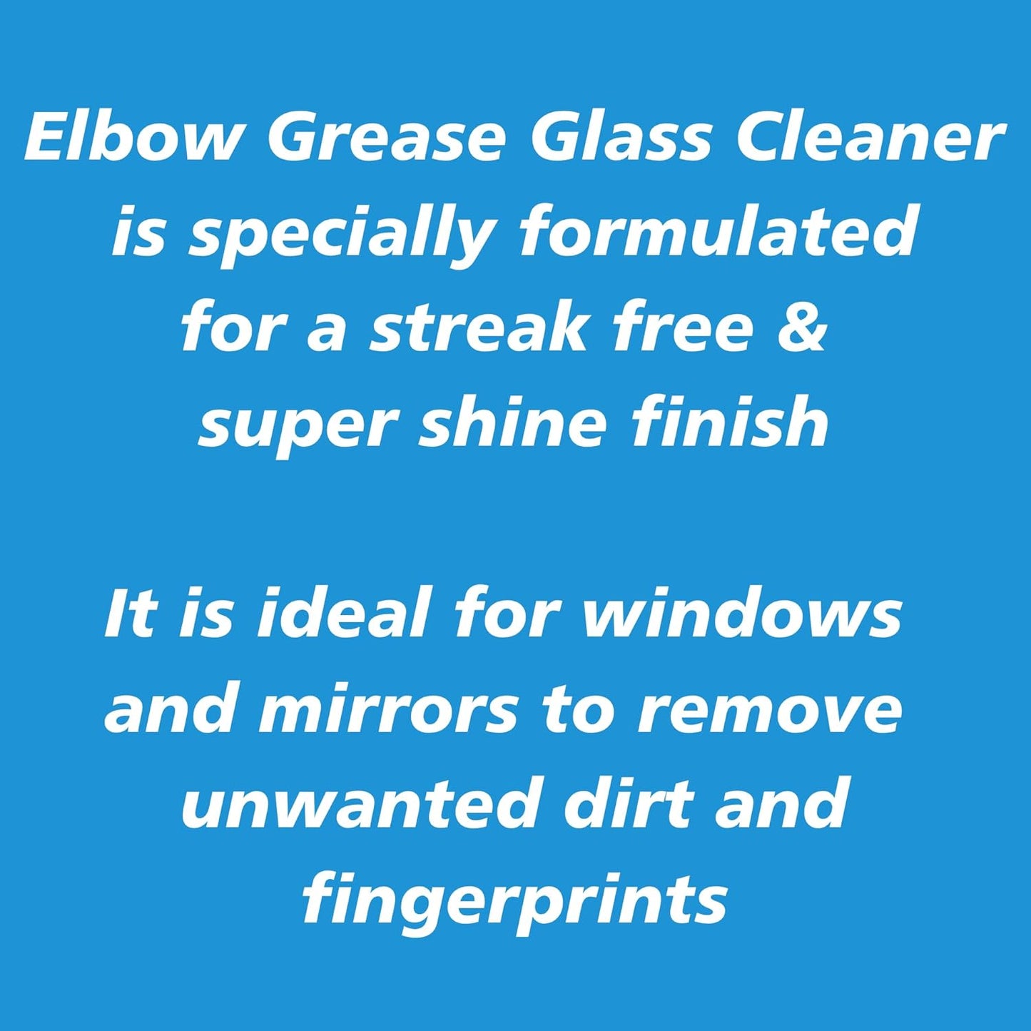 Elbow Grease Glass Cleaner Aerosol | Super Shine, Foaming Action | Cleans Windows, Mirrors, Glass |Streak Free | 1 x 400ml