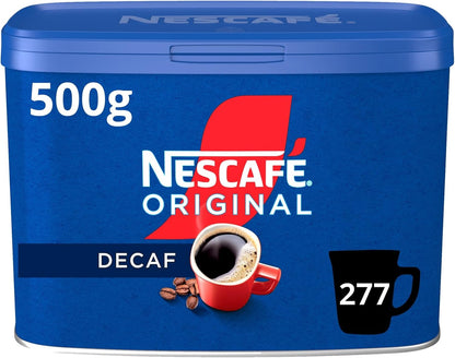 NESCAFÉ Original Decaf Instant Coffee 500g Tin {277 Cups}