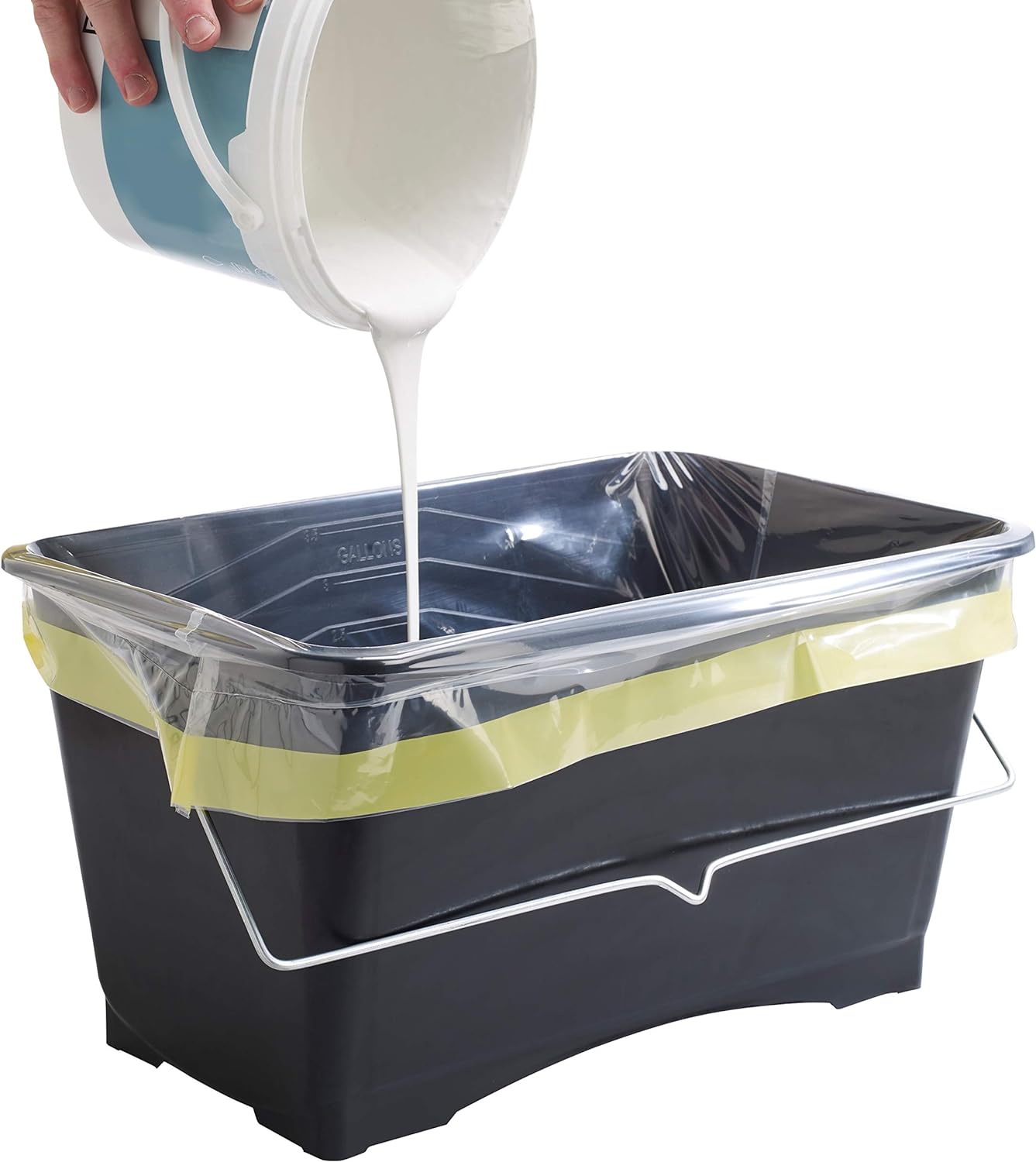 LG Harris 15 Litre (3 gallon) Large Plastic Paint Scuttle Bucket With Metal Carry Handle