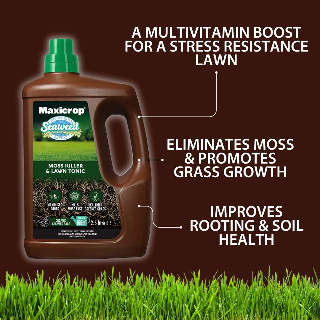 Maxicrop 2-in-1 Moss Killer & Lawn Tonic | 1 x 2.5L