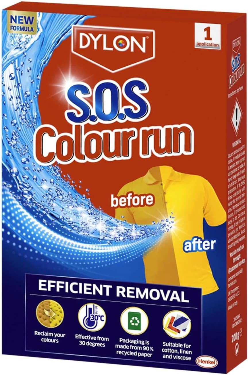 Dylon SOS Colour Run Remover 1 x Sachet | New stronger improved Formula