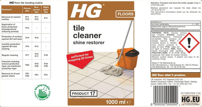 Hg Shine Restoring Tile Cleaner (Shine Cleaner) (Product 17) 1L