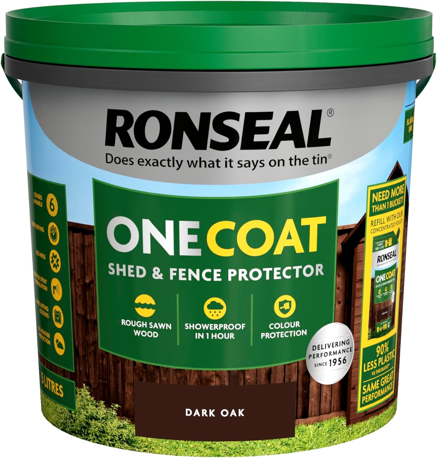 Ronseal One Coat Shed and Fence Protector Dark Oak 5 litres