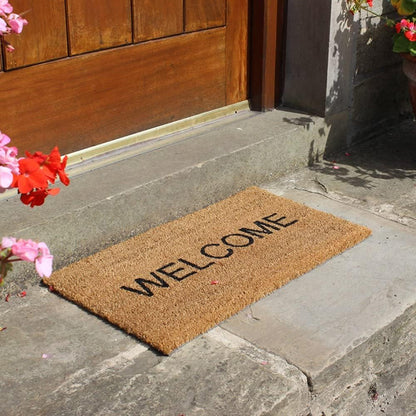 Fixtures Welcome 33.5x60cm PVC Backed Coir Door Mat