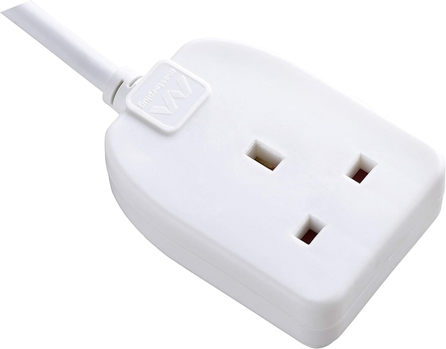 Masterplug Single Socket Long Extension Lead, 10 Metres, White