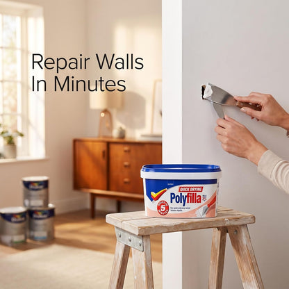 Polycell Multi-Purpose Quick Drying Polyfilla | 1 x 500g Resealable Tub