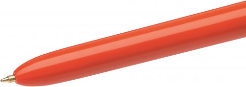 Bic 4 Colours Ballpoint Pen Orange Barrel Fine (Pack of 12) 982867