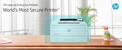HP LaserJet Enterprise M406dn Mono Laser Printer 3PZ15A#B19