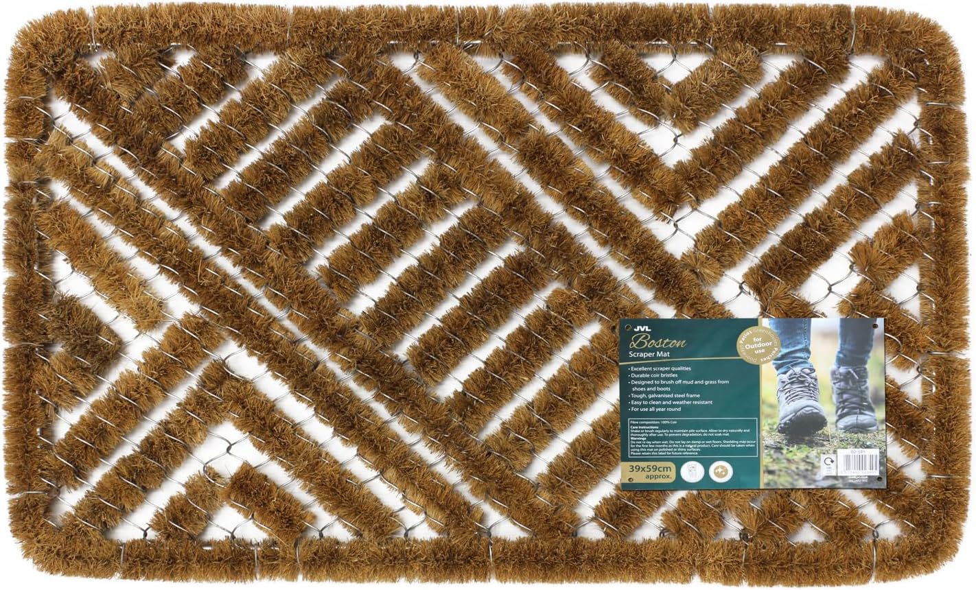 Jvl Boston Scraper Mat (39 X 59 Cm Approx.)