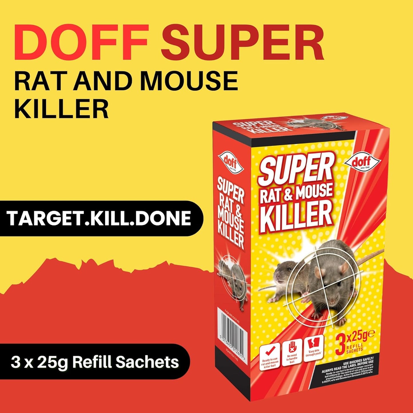 SUPER RAT & MOUSE KILLER 3X25G