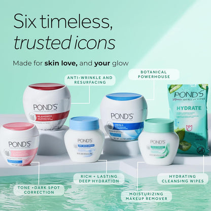 Ponds Anti Wrinkle Cream Rejuveness 200ml Glass Tub.