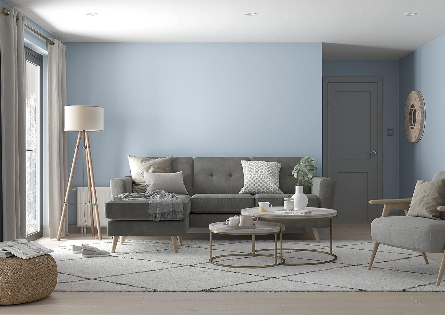 Dulux Walls & Ceilings | Silk Emulsion Paint | Bright Skies | 1 x 2.5 Litre Tin