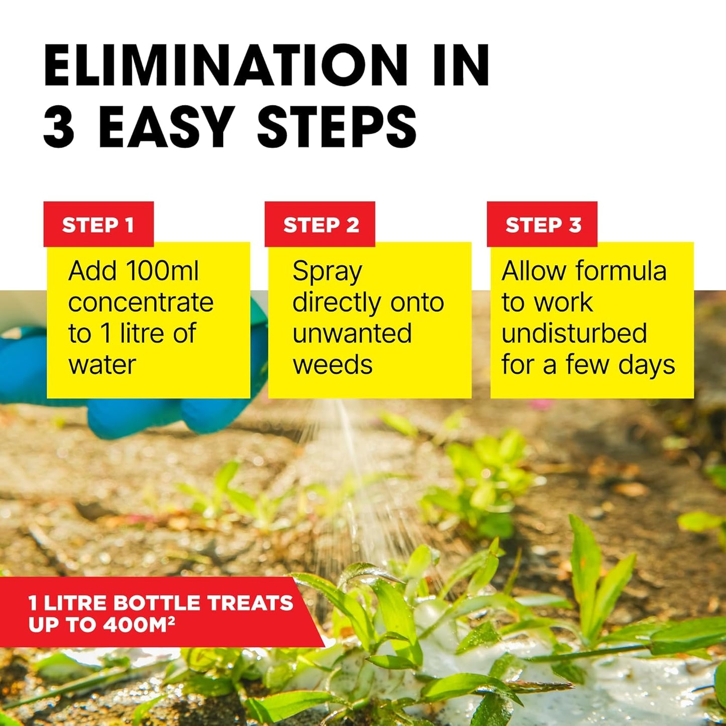 Doff Advanced Concentrated Weedkiller | Kills Deep Rooted Weeds | 1 Litre