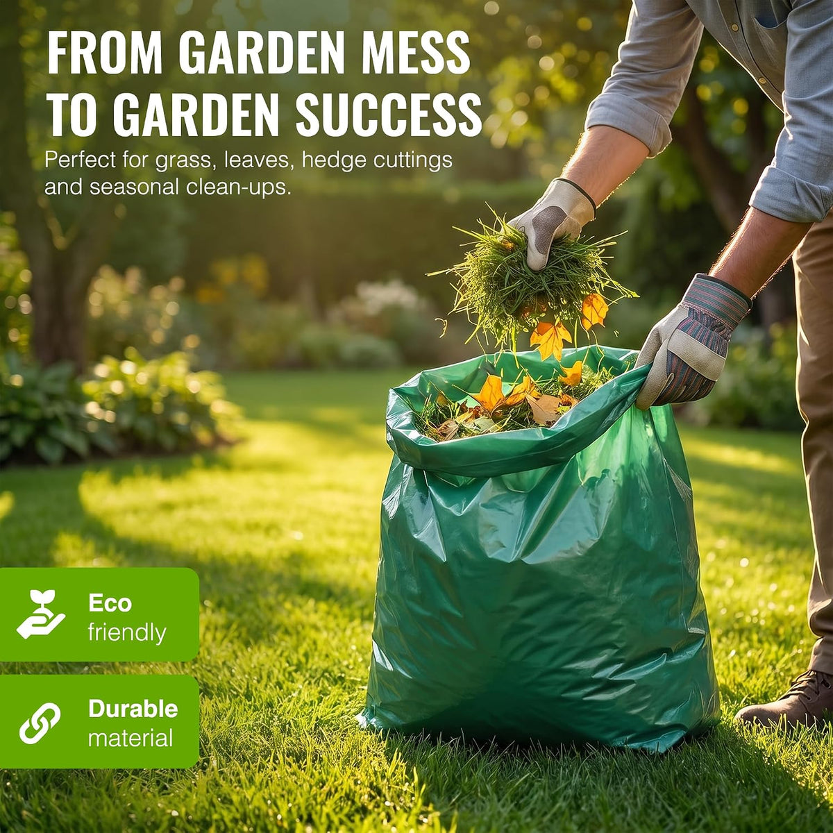 Ecobag Heavy Duty Garden Sacks | Capacity 80L | 1 x 25 Bags