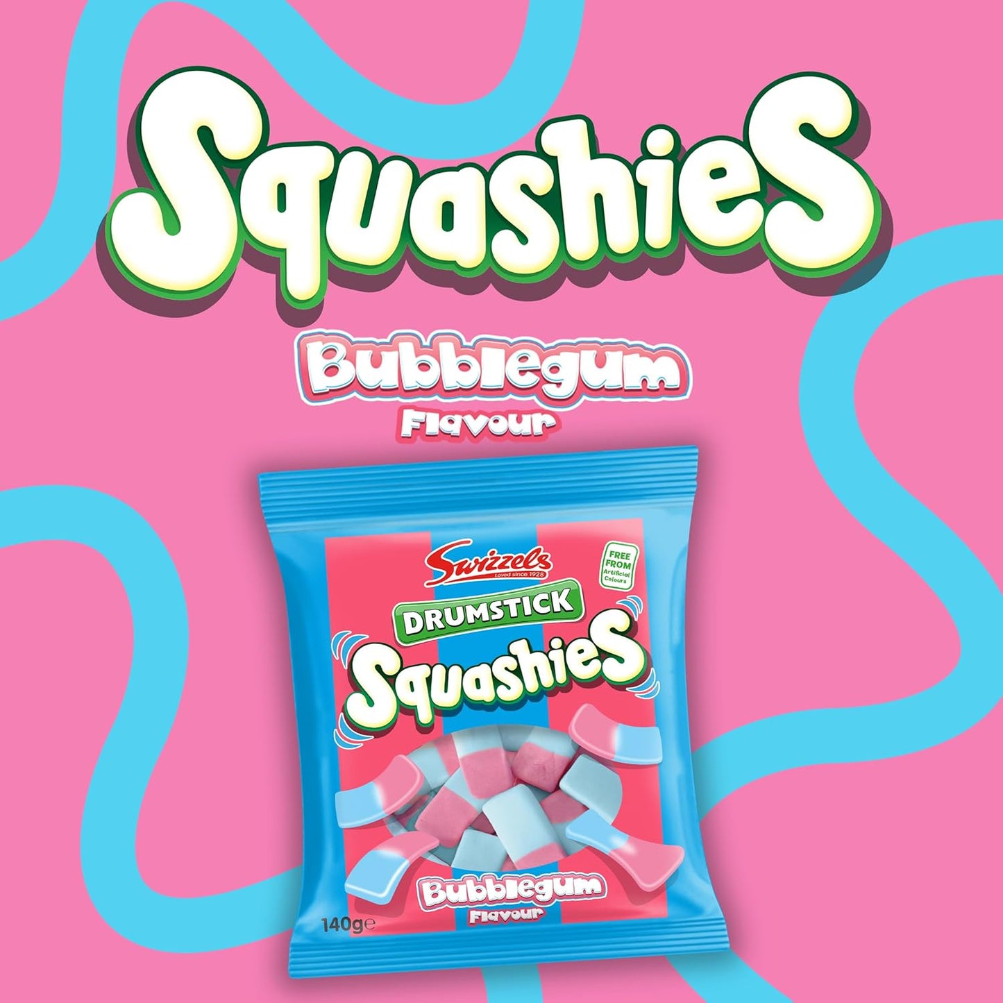 Swizzels Drumstick Squashies Bubblegum 140g