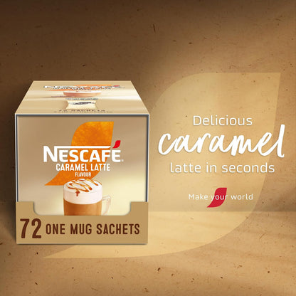 NESCAFÉ Latte Caramel Instant Gold Coffee 72 x Sachets