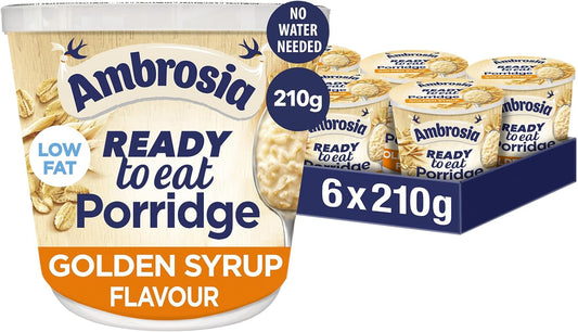 Ambrosia Ready To Eat Porridge Gold Syrup 6x210G