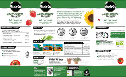 Miracle-Gro Performance Organics All Purpose Granular Plant Food, 1kg