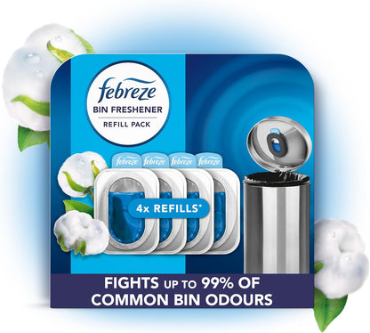 Febreze Bin Freshener Refill Pack Cotton Fresh 4 x 4.88ml