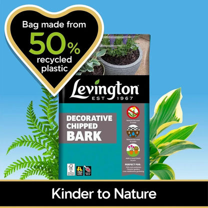 Levington Decorative Chipped Bark Bark Chippings Plant Potting Garden Border Bark 40L Bag