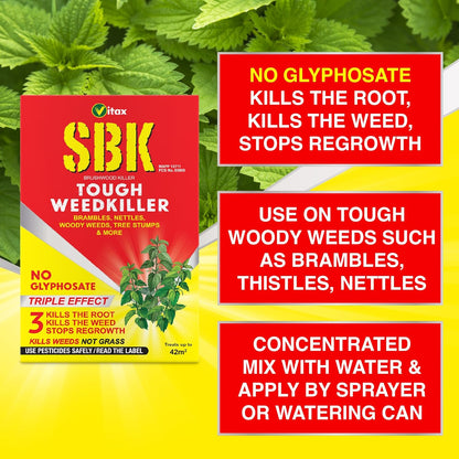 Vitax SBK Tough Weedkiller, Kills Down To The Roots 125ml