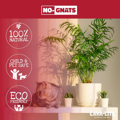 Lava-Lite No Gnats | Original Natural Fungus Gnat Killer for Houseplants, Soil & Compost | Child & Pet Safe | Cost Effective, Chemical Free Pest Control.