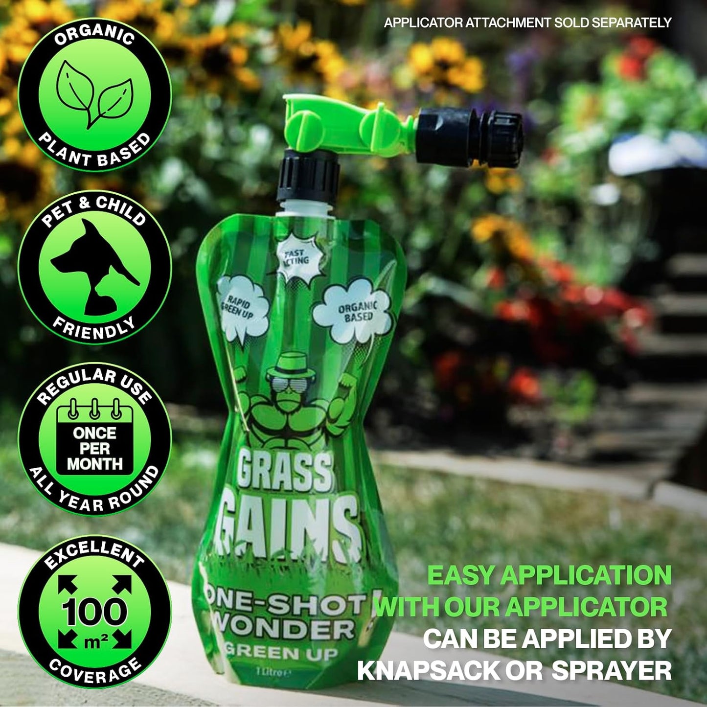 Grass Gains All Year Round One Shot Wonder Lawn Treatment 1 Litre