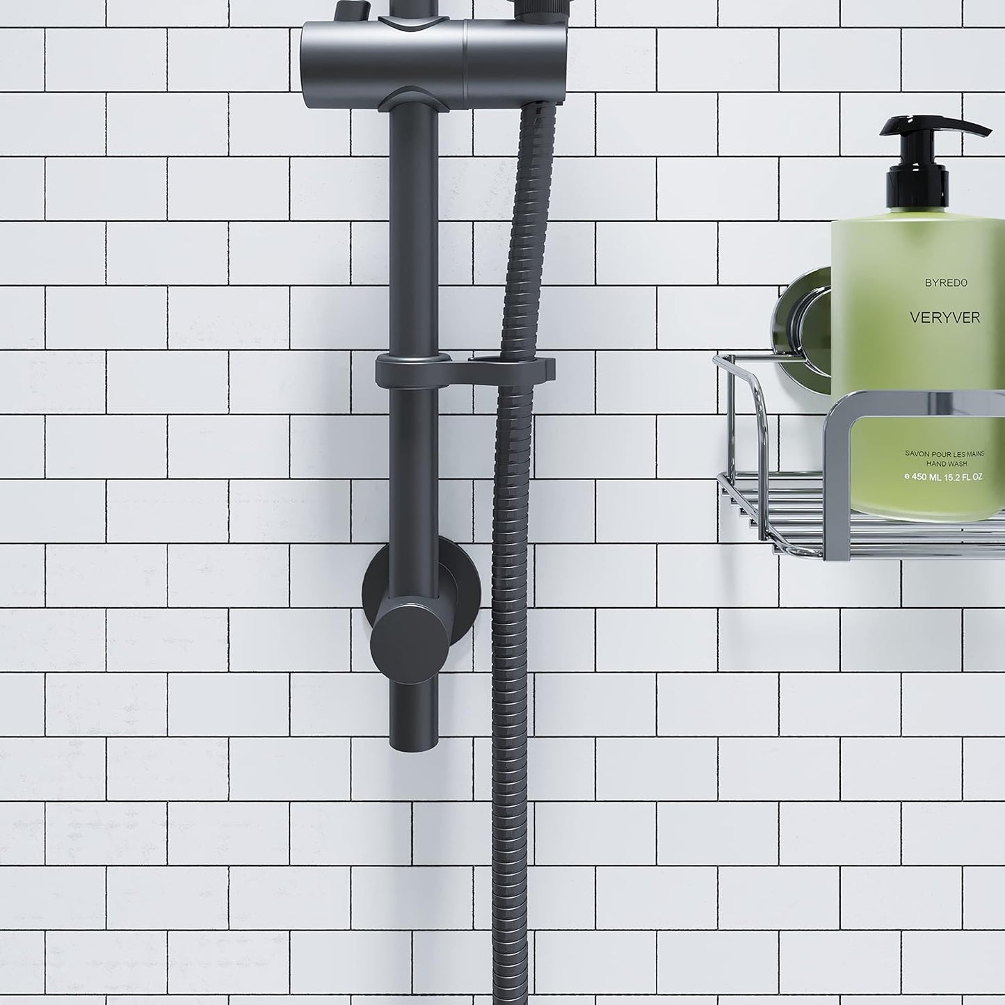 Croydex 1.75M Stainless Steel Hose Matt Black AM159021