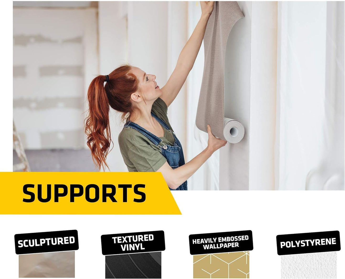 Everbuild All Purpose Wallpaper Adhesive Easy-Mix Formula €“ 1 Bag Hangs Up To 5 Rolls