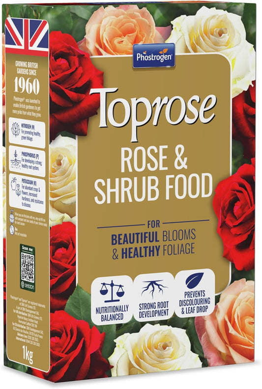 Phostrogen Toprose Rose Shrub & Feed Granules - FERTILIZER for Vibrant Roses 1kg