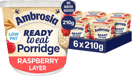 Ambrosia Ready To Eat Raspberry Porridge 6x210g