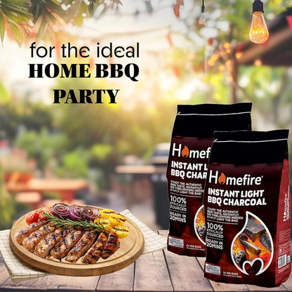 Homefire 2X1Kg Instant Light Charcoal