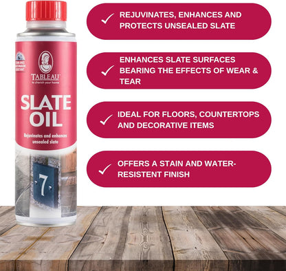 Tableau Slate Oil | Rejuvenates Old Slate | 1 x 250ml
