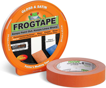 Frog Tape Orange Gloss & Satin | Painters Masking Tape | 24mm X 41.1M