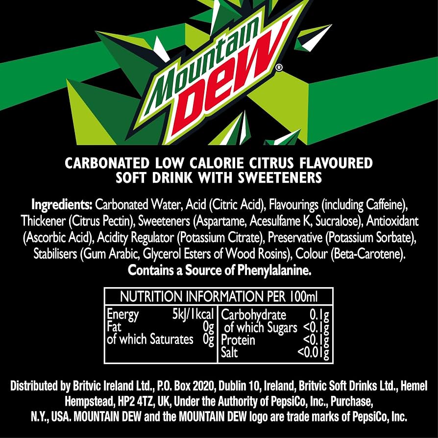 Mountain Dew Citrus Blast Soft Drink 24 x 500ml Bottles