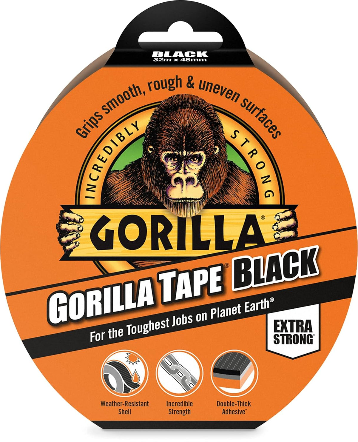 Gorilla Tape Black 32M