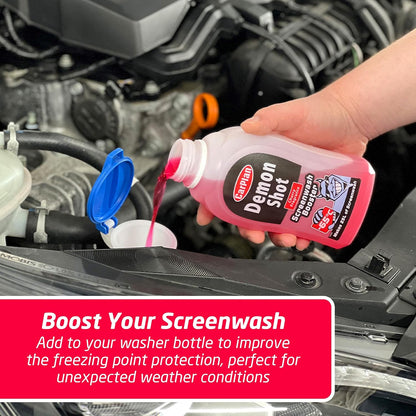 Carplan Demon Shot Screenwash Booster, 500 Ml, Creates 25 Litres Of Screen Wash