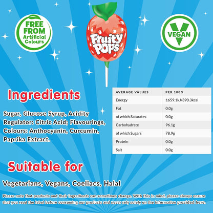 Swizzels Fruity Pops Lollies Dispenser Box x 100's
