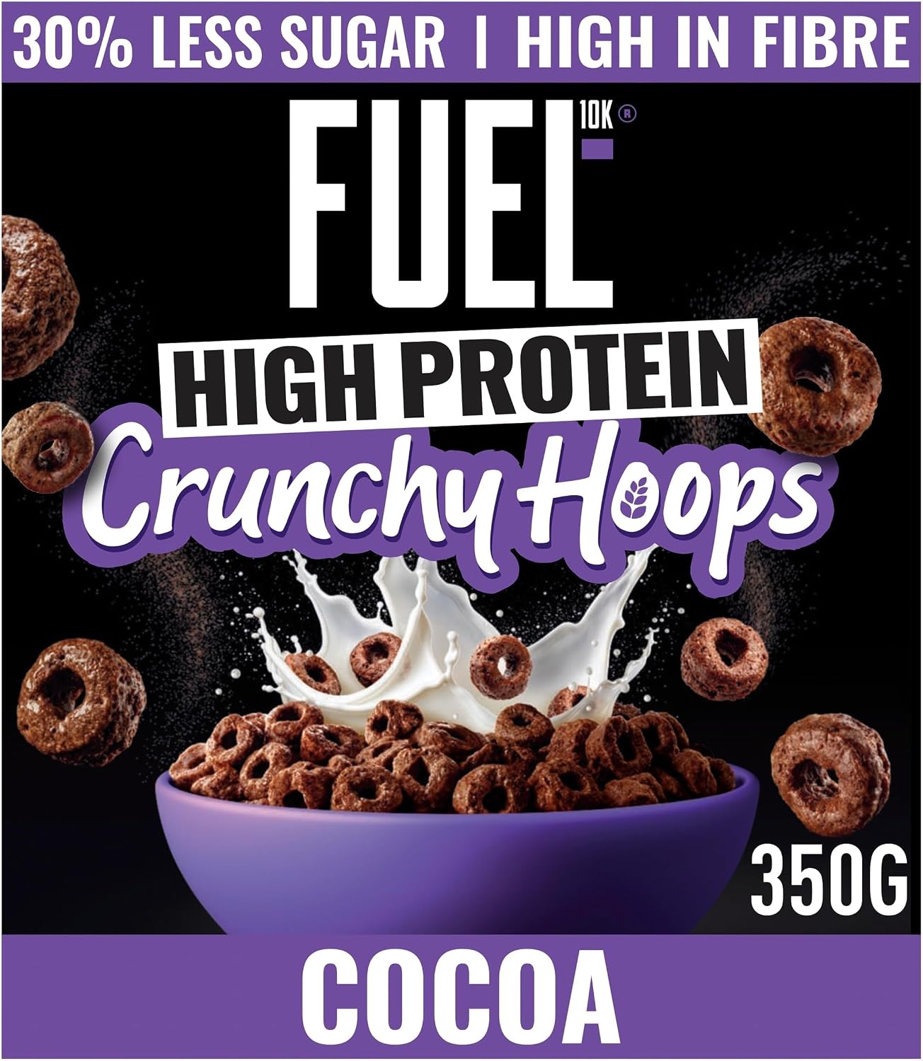 Fuel 10K Multigrain Chocolate Hoop Cereal 350g Box