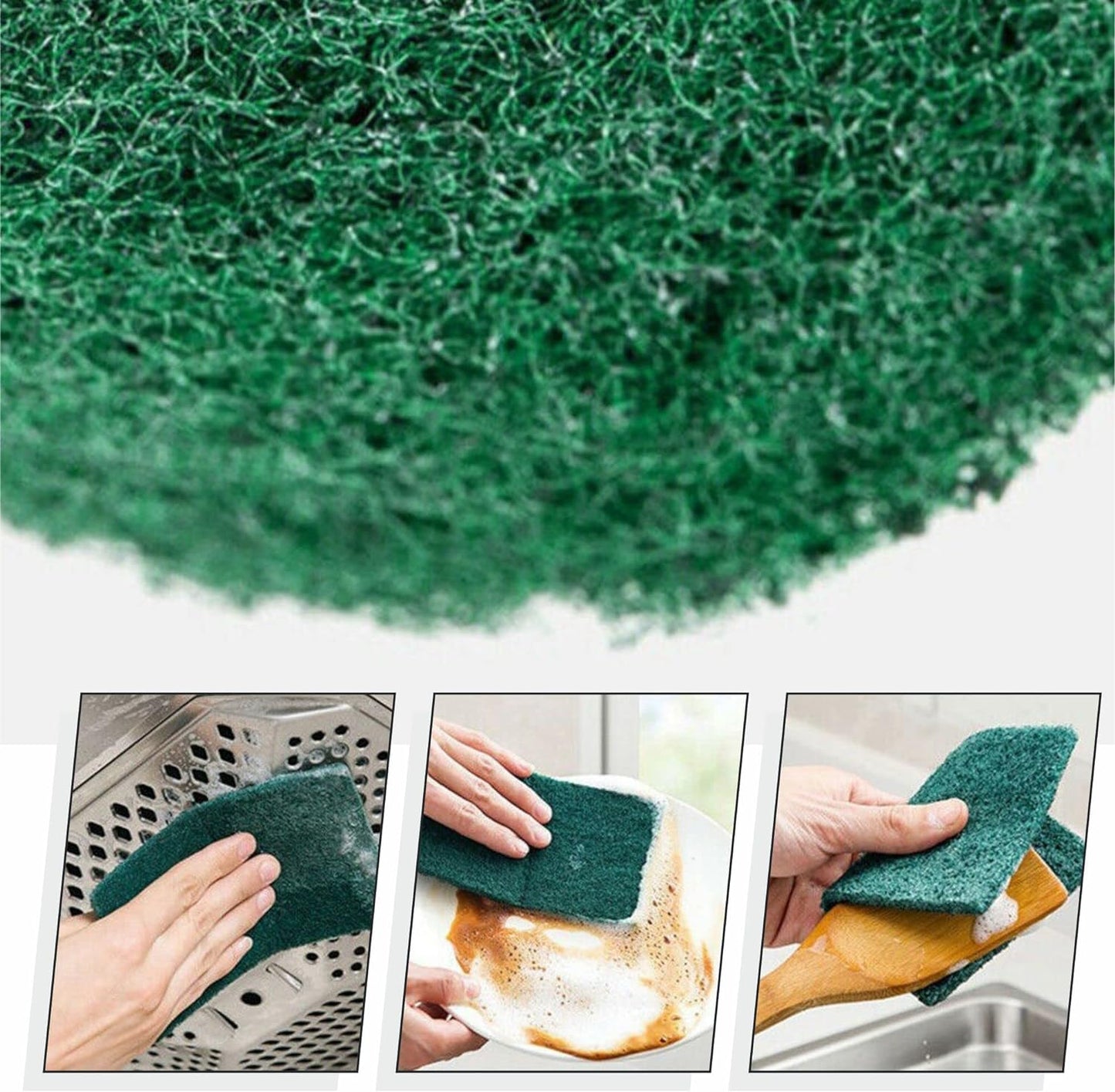 Janit-X Professional Use Large Kitchen Scourer Green 10 Pack