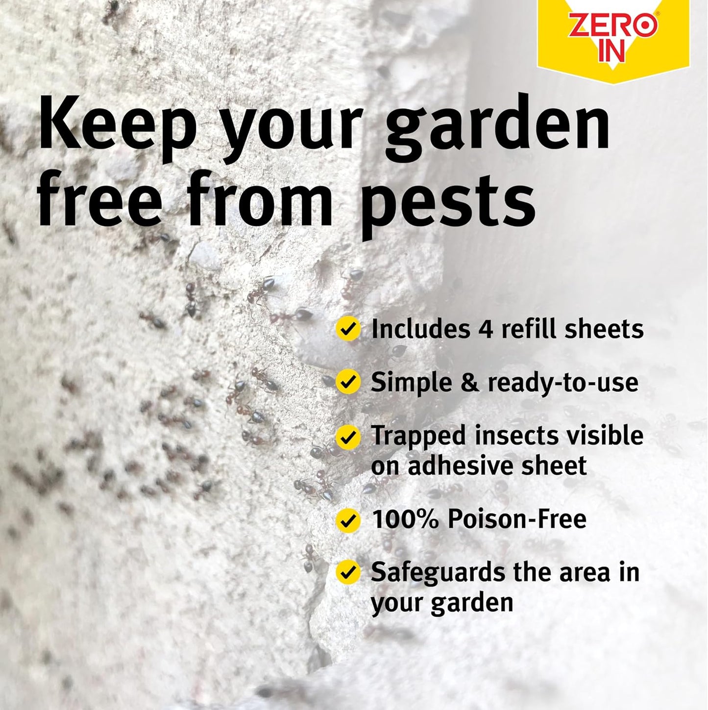 Zero In® Ant And Crawling Insect Trap Refill | 1 x  4 Pack