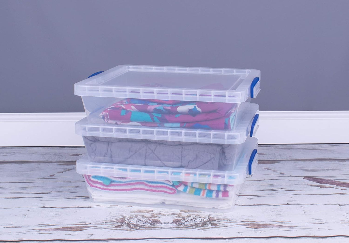 Really Useful Clear Plastic (Nestable) Storage Box 10.5 Litre