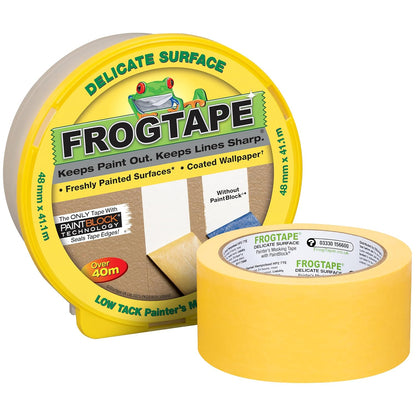 Frog Tape Yellow | Delicate Surface Painters Masking Tape | 48mm X 41.1M Roll