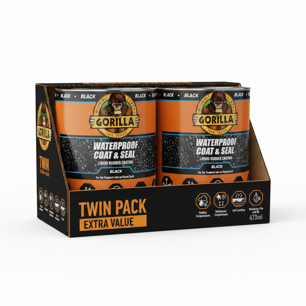 Gorilla 84756 Waterproof Coat & Seal Black 473ml