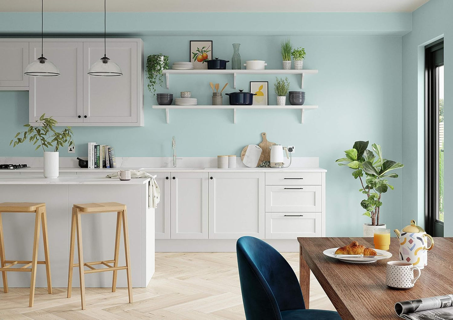 Dulux Matt Emulsion Paint For Walls And Ceilings - Mint Macaroon 2.5 Litres