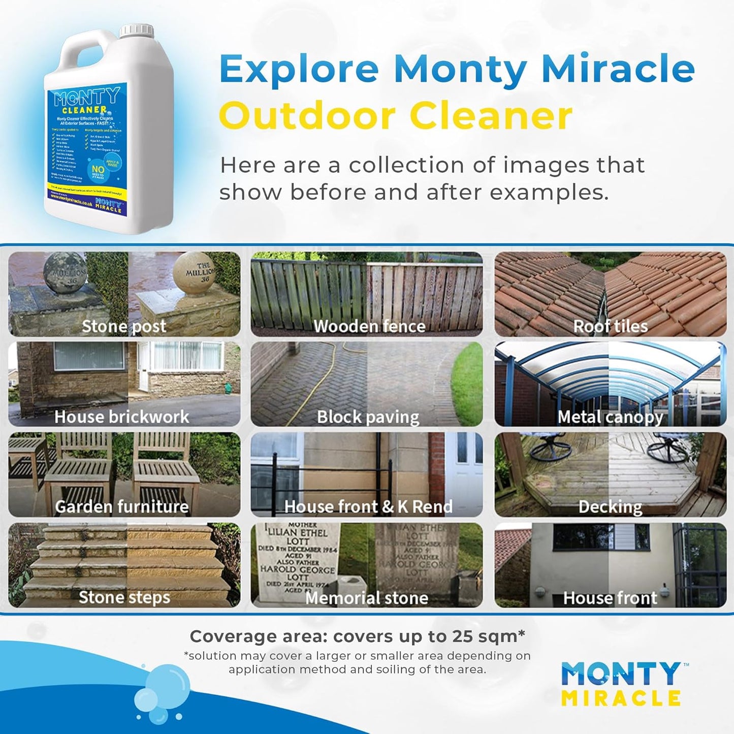 Monty Miracle Fast Patio Cleaner - 5 Litre